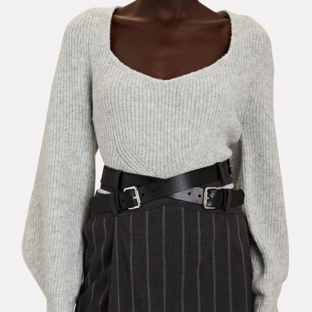 INTERMIX Prudence Rib Knit Sweater Size Large
